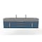 Castello Usa Nile 72" Wall Mounted  Blue Vanity With Gray Top And Chrome Handles CB-MC-72BLU-CHR-2053-GR - alternate 1